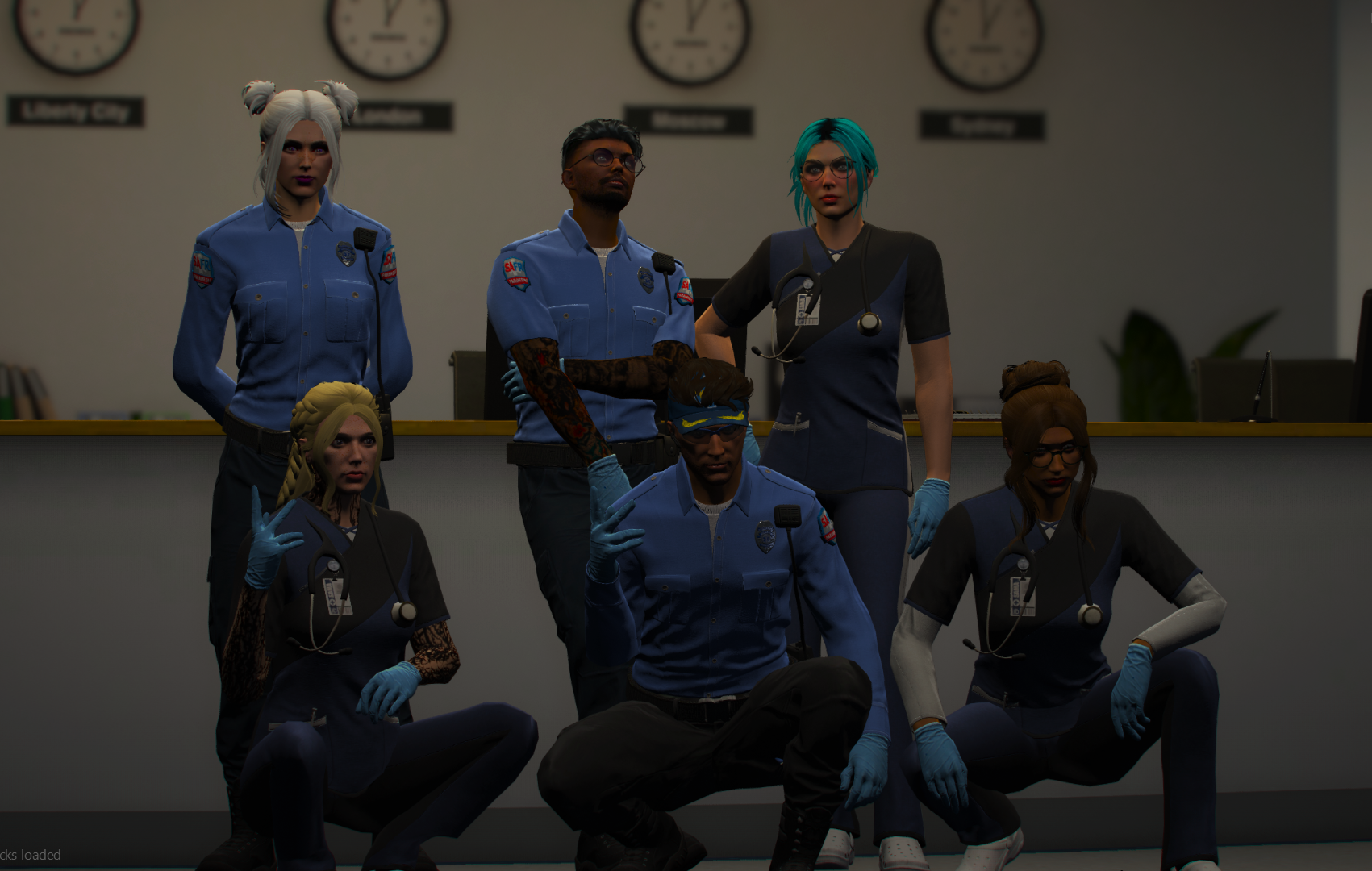 Personal de SAED en el hospital central